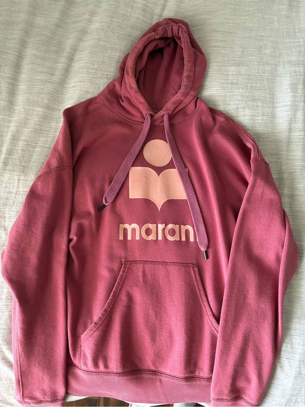 Isabel Marant Rose-Pink Logo Pullover Hoodie